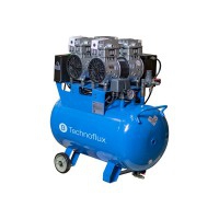 Compresor technoflux de 50 litros y dos cabezales de cuatro cilindros: ideal para equipos de uso ligero