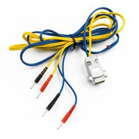 Cables con Conexión Rectangular New Age: Compatible con Electroestimulador Pocket Card