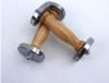 Juego de pesas cromadas de 1 a 4 kg. ( completo de 20 kg. ) con soporte de madera Juego de pesas cromadas de 1 a 4 kg. ( completo de 20 kg. ) con soporte de madera