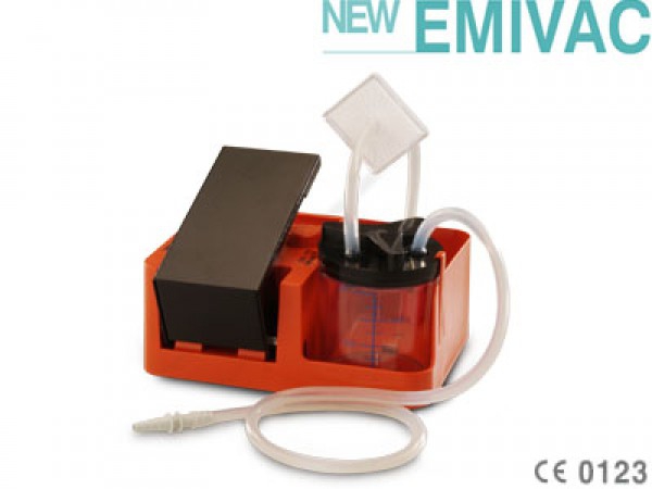 Aspirador de secreciones y flemas manual CAMI New Emivac. Contenedor 400 ml.