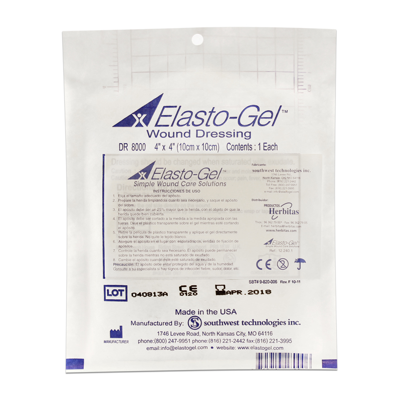 Elasto gel estéril curación y cicatrización de heridas Apósitos/gasas