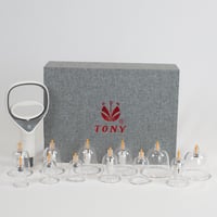 Set de ventosas al vacío TONY (Calvo Izquierdo) de 12 Unidades para Terapia con Ventosas