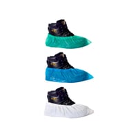 Cubrezapatos - calzas de polietileno rugoso con certificado CE: Color verde, azul o blanco (100 Unidades) Cubrezapatos - calzas de polietileno rugoso con certificado CE: Color verde, azul o blanco (100 Unidades)