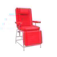 Sillón ergonómico para extracciones: Estructura de acero, respaldo y piecero abatible manualmente (colores disponibles)