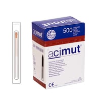 Aguja de Acupuntura - Mango de cobre con cabeza y con guía + cinco agujas (Acimut)