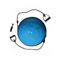 Bosu ball Kinefis con hinchador y gomas HxG - Azul y Gris (58 x 20 cm)