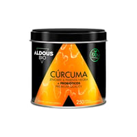 Cúrcuma Ecológica con Jengibre, Pimienta Negra y Probióticos Aldous (250 cápsulas)