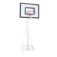 Juego de canasta minibasket deluxe monotubo tubo 100 trasladable dos ruedas con carro, sin tablero, aro ni contrapeso