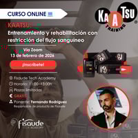 Curso online: Entrenamiento y rehabilitación con restricción del flujo sanguíneo - KAATSU - 13 de febrero 2026 - Vía ZOOM