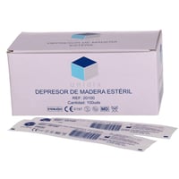 Depresor de madera estéril (Caja de 100 unidades)