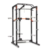 Power Cage con polea BH Fitness: soporte para pierna, polea alta y baja y soporte para almacenar discos