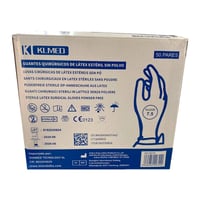 Guantes quirúrgicos estériles de latex sin polvo (caja de 50 pares)