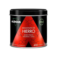 Hierro con Vitamina C, ácido fólico y B12 Aldous (400 comprimidos)