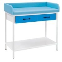 Mesa desnuda bebés: Ideal para la exploración de recién nacidos. Equipada con dos cajones (varios colores disponibles)