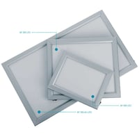 Negatoscopio AF200 LED extraplano con marco de aluminio: Doble cuerpo