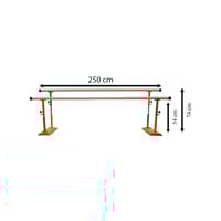 Paralelas infantiles plegables y regulables en altura de 2,5 metros