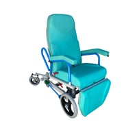 Sillón paciente multifuncional Fénix: Geriatría, domicilio, urgencias, transporte y paseo urbano, rodable y elevable