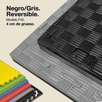 Tatami Puzzle reversible Kinefis modelo F40 (grosor 40 mm y textura cinco líneas) - Varios Colores