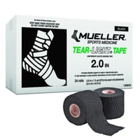 Caja de Vendas Adhesivas Elásticas Rasgables Mueller Tear-Light Tape® Negro - Varias medidas