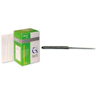 Aguja de mango de acero inoxidable de 0,16 x 6,5 mm, sin cabeza redonda sin guía Ener-Qi (100 unidades)