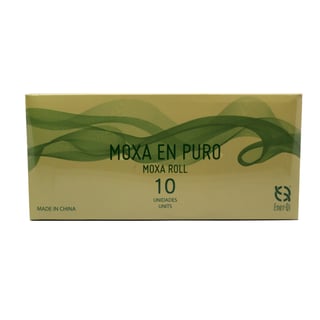 Moxa en puro de artemisa pura con humo "Qing ai tiao" Ener-Qi (10 unidades): Ideal para moxibustión indirecta