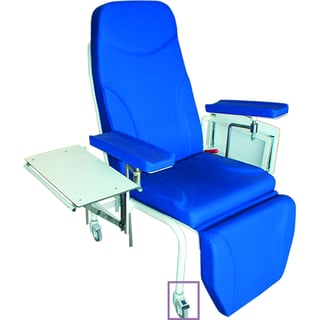 Ruedas giratorias 80 MM para la linea de sillones de extracción Eco Blood (dos con freno)