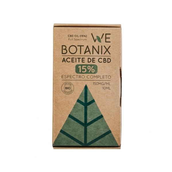 Aceite CBD 15% BIO 10ml WeBotanix: Procedente de cáñamo orgánico y 99% de agricultura ecológica