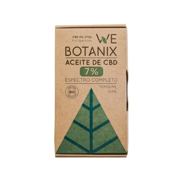 Aceite CBD 7% BIO 10ml WeBotanix: Procedente de cáñamo orgánico y 99% de agricultura ecológica