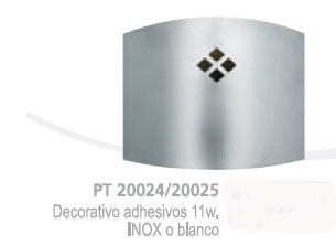 Decorativo adhesivos 11w. INOX o Blanco PT 20024/20025