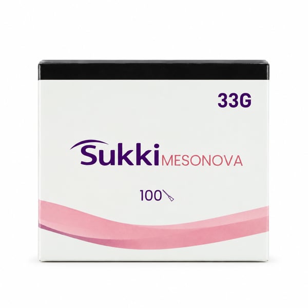 Agujas Negras (33G) para Mesoterapia Sukki MESONOVA - Calibre Ultrafino (Caja de 100 uds)