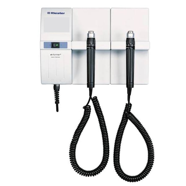 Unidad de diagnóstico de pared Riester ri-former dos mangos 3,5 V / 230 V, sin reloj