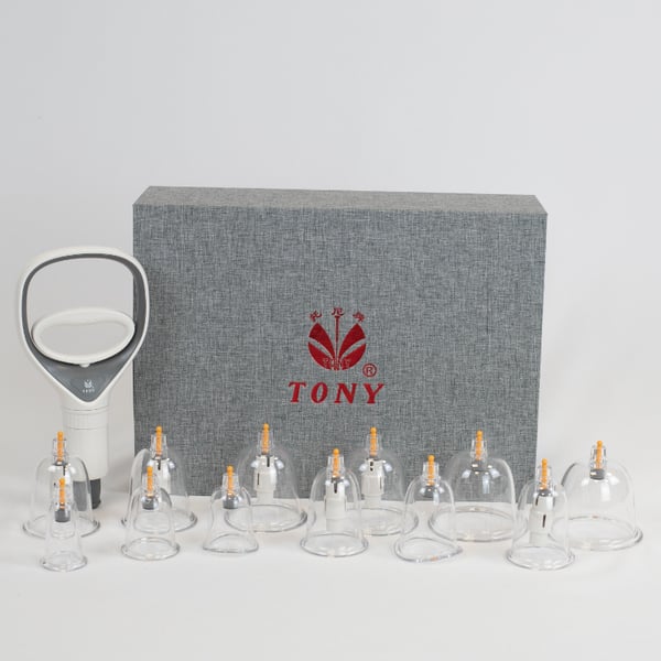 Set de ventosas al vacío TONY (Calvo Izquierdo) de 12 Unidades para Terapia con Ventosas