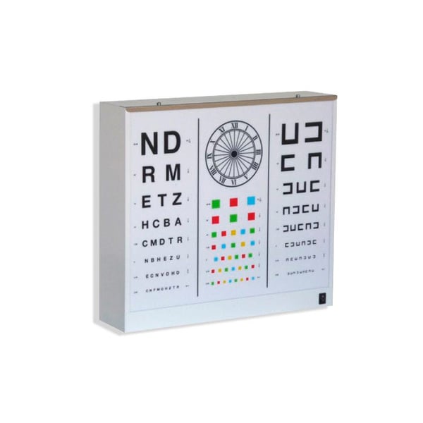 Optotipo adulto Wecker (color blanco)