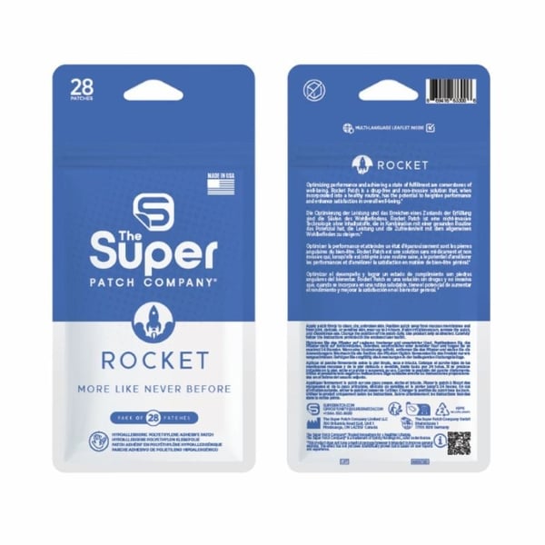 ROCKET Super Patch - Paquete de 28 parches: Estimulación vibrotáctil que puede aumentar el rendimiento y mejorar la satisfacción en el bienestar general