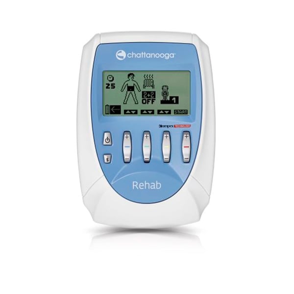 Electroestimulador Chattanooga Rehab: cuatro canales. Ideal para fisioterapia y rehabilitación profesional