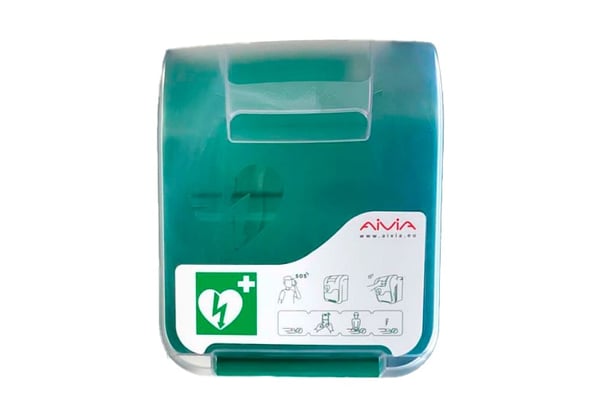 Vitrina Aivia 100 para almacenar desfibriladores con alarma acústica y luminosa