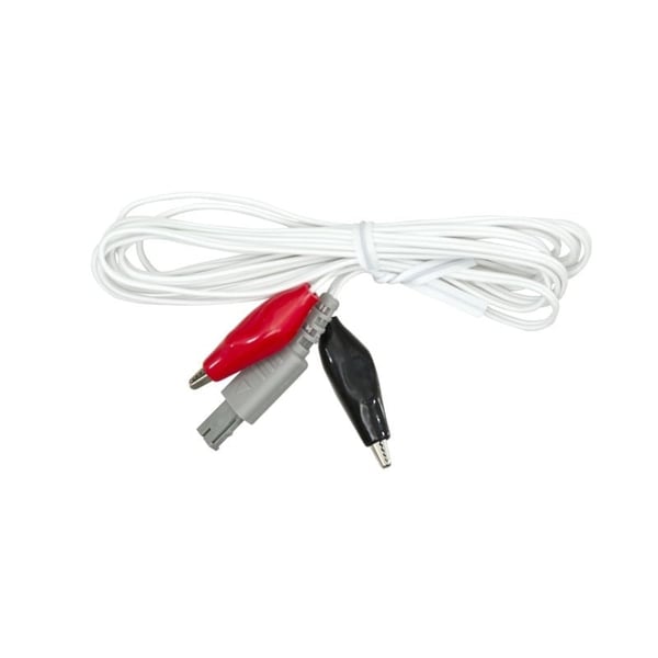 Cable con Pinzas Tipo Cocodrilo 3,5 cm: Compatible con Electroestimulador Acupuntura ITO ES-130