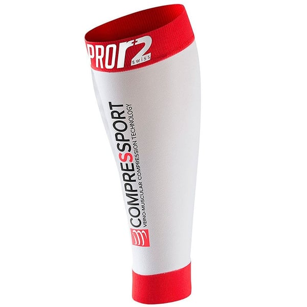 ÚLTIMAS TALLAS - Compressport Pernera Pro Racing Calf R2 Swiss - Color Blanco