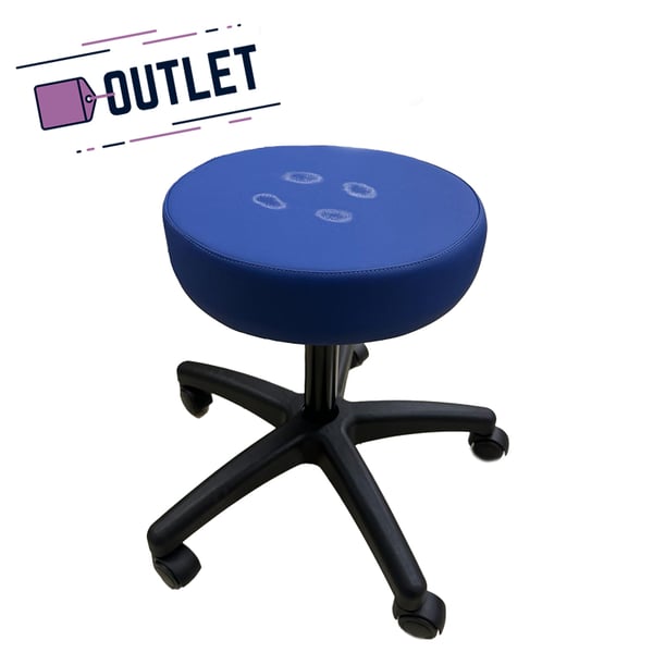 Taburete bajo Kinefis Economy: Altura de 44 - 57 cm (azul azafata) - OUTLET