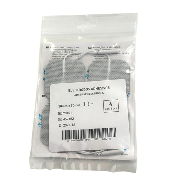 Electrodos adhesivos cuadrados cable Economy - (50x50 mm)