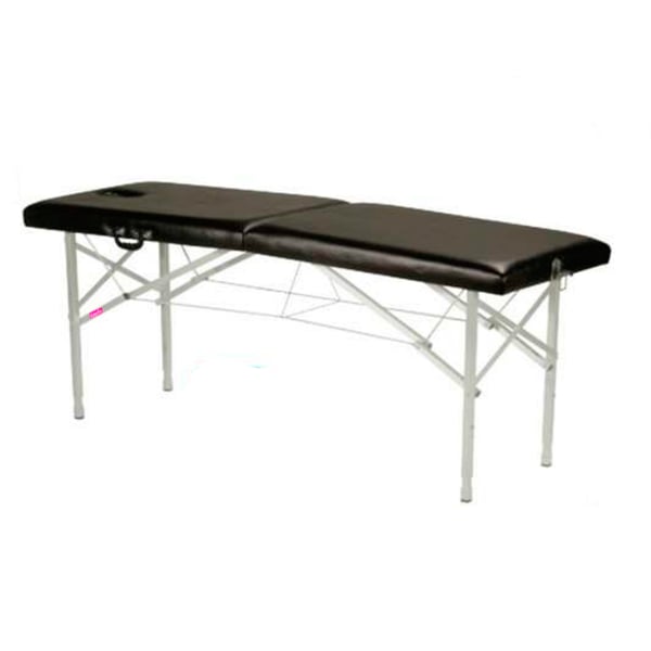Camilla plegable de aluminio, dos cuerpos y regulable en altura Kinefis Mosela 182 x 62