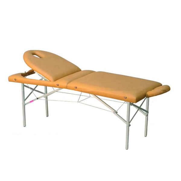 Camilla plegable de aluminio, dos cuerpos y regulable en altura Kinefis Morava 207 x 70