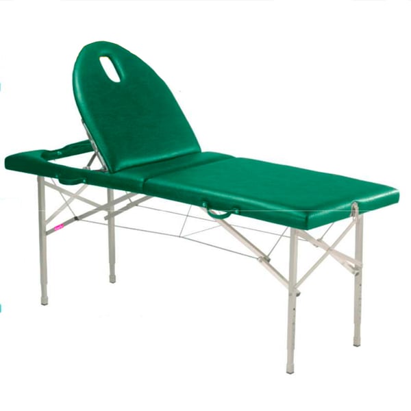 Camilla plegable de aluminio, dos cuerpos y altura fija Kinefis Escalda 182 x 70