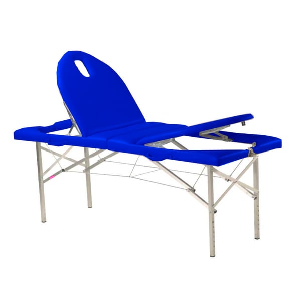 Camilla plegable de aluminio, dos cuerpos y altura fija Kinefis Eno 182 x 70