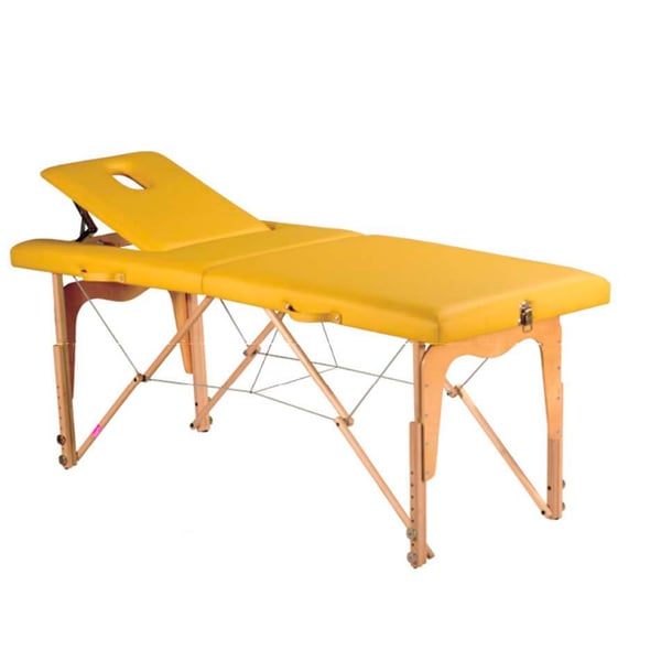 Camilla plegable de madera, dos cuerpos y altura regulable Kinefis Doubs 182 x 70
