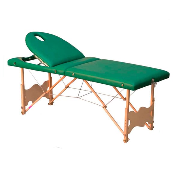 Camilla plegable de madera, dos cuerpos y altura regulable Kinefis Ems 182 x 62