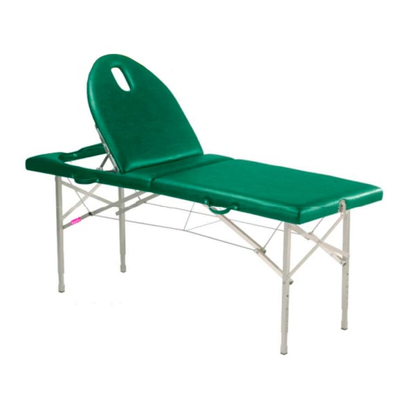 Camilla plegable de aluminio, dos cuerpos y altura regulable Kinefis Llobregat 182 x 70