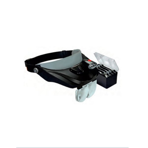 Lupas binocolares con visera led y 4 lentes 1,2x-1,8x-2,5x3,5x