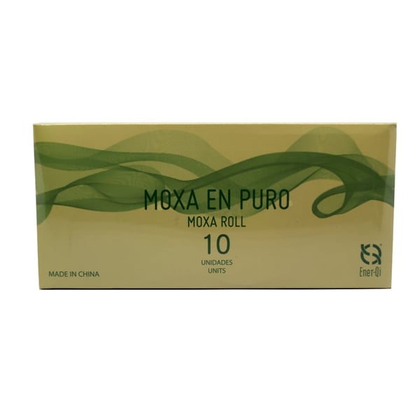 Moxa en puro de artemisa pura con humo 