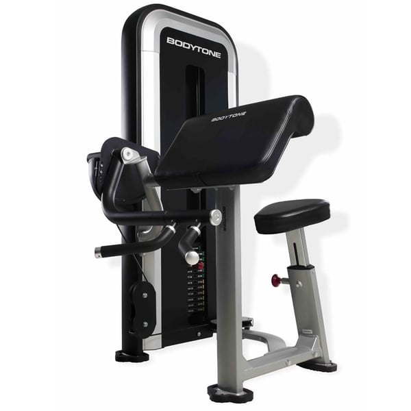 Máquina Profesional Bíceps Sentado Evolution Series Bodytone: Carga de 71 kg en placas